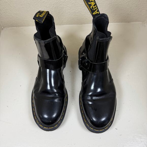 Dr. Martens Wincox Smooth Leather Buckle Boots - Black Mens 9 - Women’s 10 - Picture 4 of 8